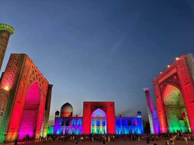 laser show in Registan